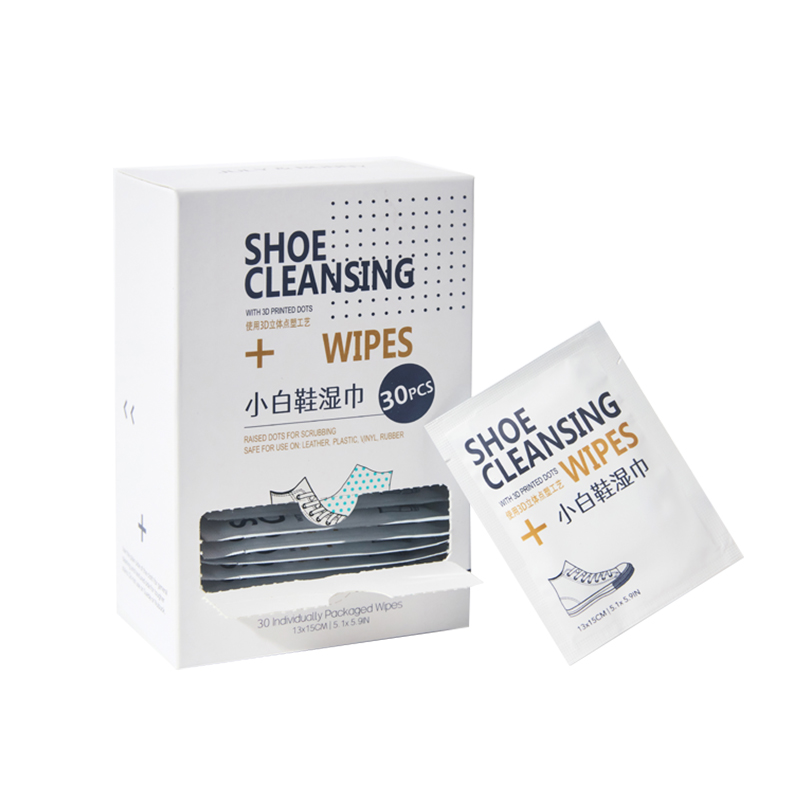 Салфетки для чистки обуви из пластиковой ткани с гранулированными точками